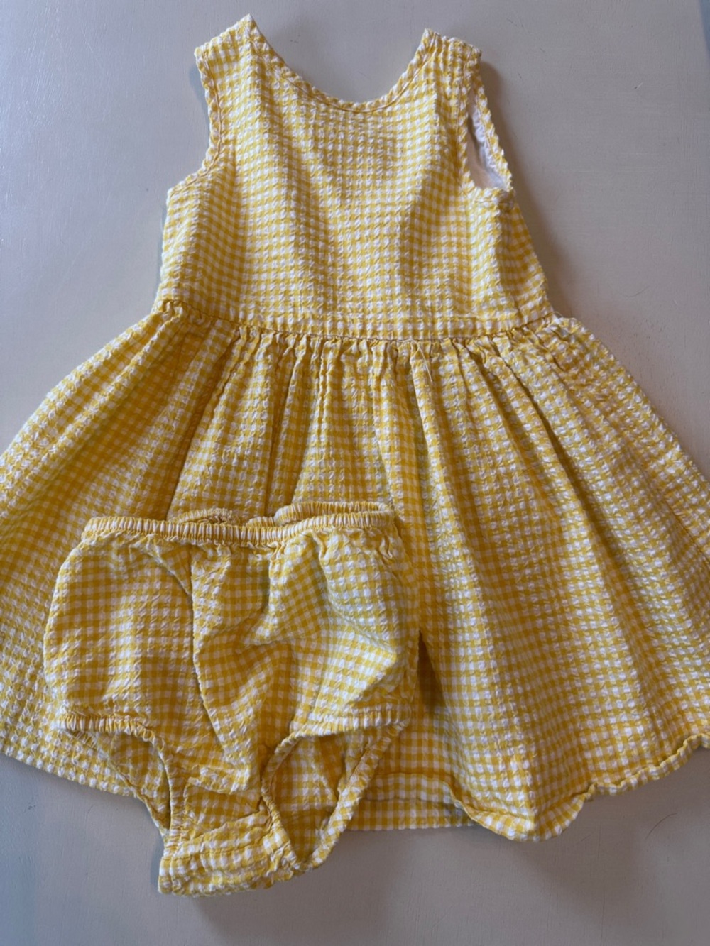 Ralph Lauren Yellow Gingham Dress with Bloomers
